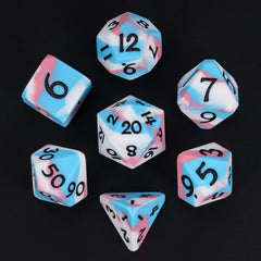 IUSTIDIE soft-touch dnd dice with smooth edges for comfortable rolling.