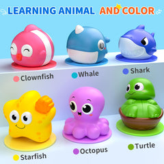 iValea starfish light-up bath toy compact grip for tiny hands