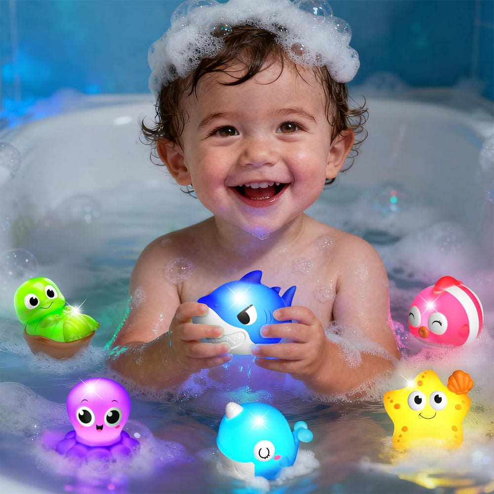 iValea turtle light-up bath toy ideal for sensory bath fun