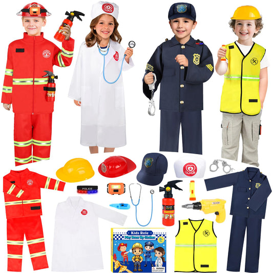 IVENRXIU toddler police costume with realistic accessories for imaginative play