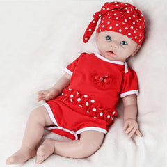 IVITA 16-inch lifelike reborn doll girl head close-up showing unique birthmark for collectibility