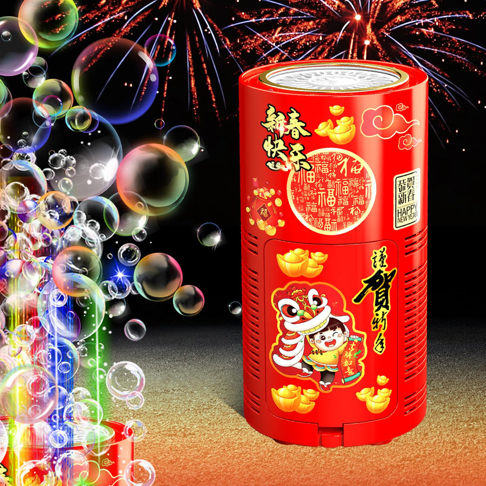 Ivtivfu Bubble Machine with LEDs for a colorful party display.