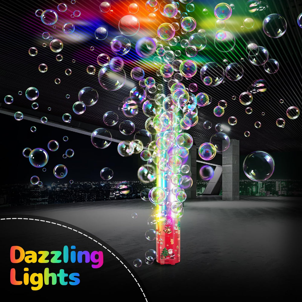 Ivtivfu Fireworks Bubble Machine is compact and portable for spontaneous fun.