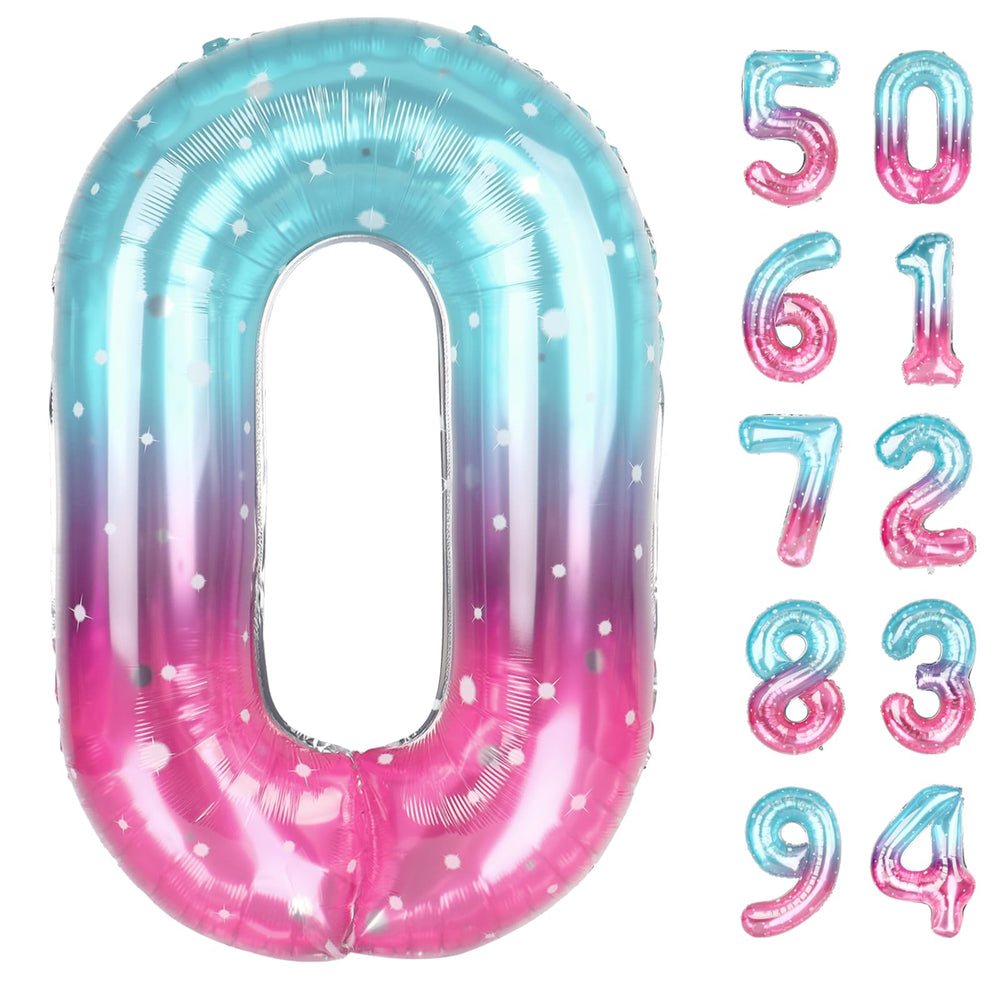 IWERP Starry Sky 40 inch 0 balloon creates a striking photo backdrop for birthdays.