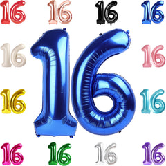 IWERP 16-balloon 40-inch metallic blue highlights photo moments