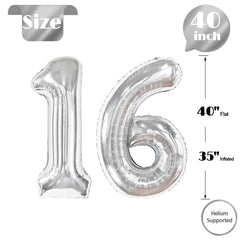 IWERP durable self-sealing 16th birthday balloon for reuse