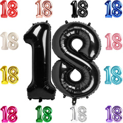IWERP 18th birthday black 40-inch balloon for bold photo backdrop.
