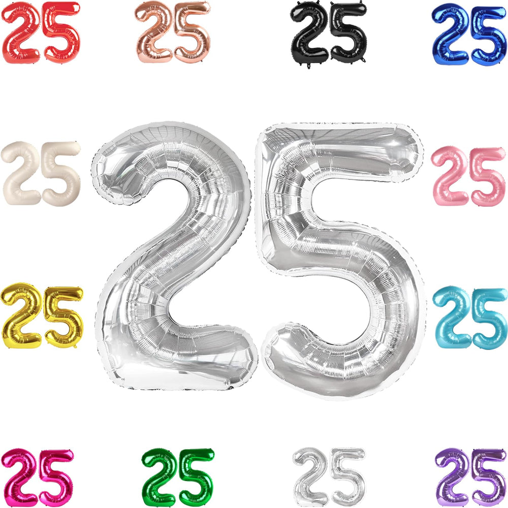 IWERP 25th birthday balloon, 40-inch size, bold photo backdrop.