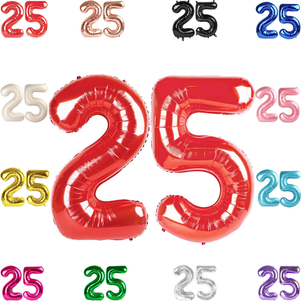 IWERP 25th birthday balloon 40-inch red creates a bold photo backdrop.