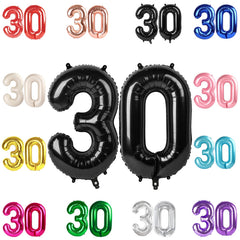 IWERP 30 balloon black 40 inch front view for a striking party backdrop