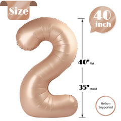 IWERP 40-inch number-2 balloon offers dramatic height for photos.