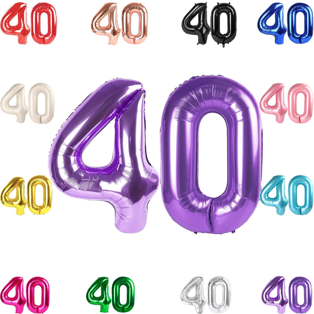 IWERP 40-inch purple number balloon for birthday backdrop and photo ops.