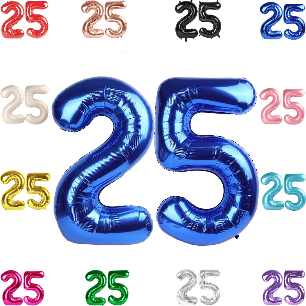 IWERP 40inch blue 25th balloon creates a striking centerpiece backdrop.