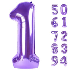 IWERP 40 inch purple number 1 balloon ideal for first birthday photos.