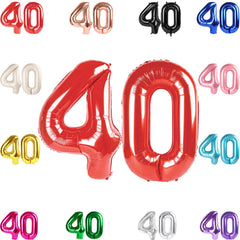 IWERP 40th birthday red balloon 40-inch ready for dramatic photo backdrops