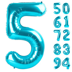 IWERP 5-balloon blue 40-inch centerpiece for birthdays and photos.