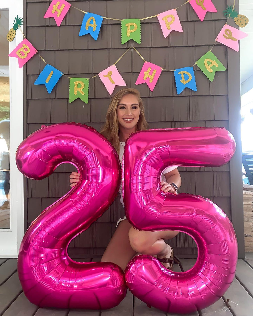 IWERP 5th birthday hot pink balloon enhances the celebration visually