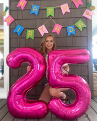 IWERP 5th birthday hot pink balloon enhances the celebration visually