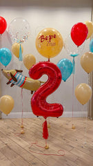IWERP birthday decor red balloon 40in doubles as a striking centerpiece prop.