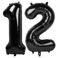 IWERP black 40-inch number balloon for dramatic birthday photos.