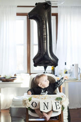 IWERP Black Number 1 Balloon 40inch perfect photo area accent