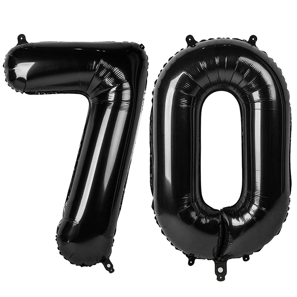 IWERP black 70-number balloon 40-inch creates a bold photo backdrop.