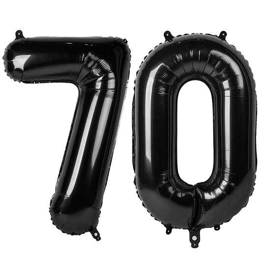IWERP black 70-number balloon 40-inch creates a bold photo backdrop.