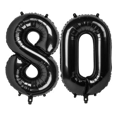 IWERP black number 80 balloon 40 inch creates a bold photoshoot backdrop for birthdays.