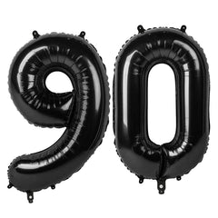 IWERP Black 90-number Balloon 40-inch floats as a photo-worthy birthday centerpiece.