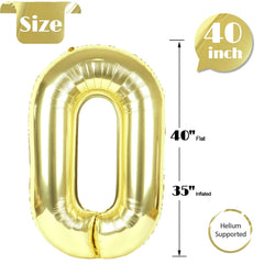 IWERP Champagne Gold 0 balloon finish adds luxurious décor touch.