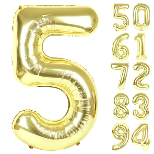 IWERP Champagne Gold 5 balloon 40 inch used as a bold birthday backdrop.