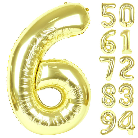 IWERP Champagne Gold 6-balloon adds bold birthday decor and a centerpiece.