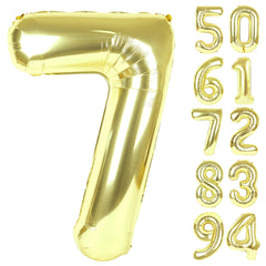 IWERP Champagne Gold 7 Balloon 40-inch full view for bold birthday backdrops