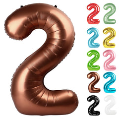 IWERP Coffee Brown 40inch 2 Balloon creates a dramatic birthday photo backdrop