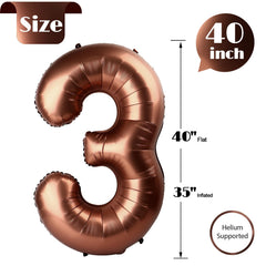 IWERP Coffee Brown 3rd Birthday Party Setup supports cohesive theme decor.