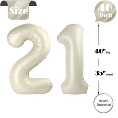 IWERP cream 21 balloon helium option for floating display