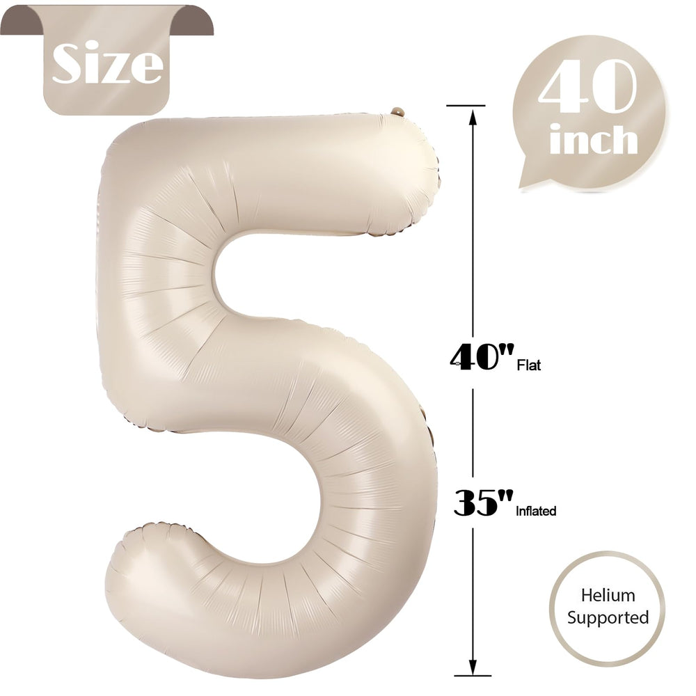 IWERP Cream number balloon used as a stylish party backdrop
