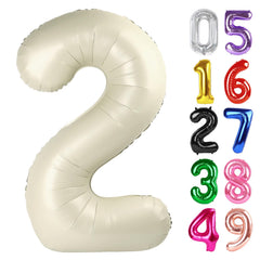IWERP Cream Number 2 Balloon 40inch creates a stunning birthday backdrop