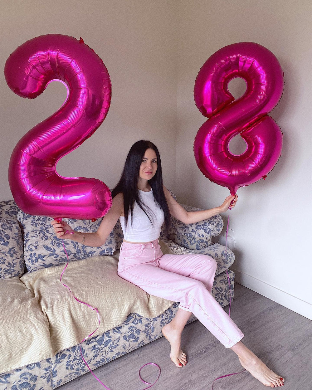 IWERP durable hot pink balloon adds elegant birthday decor