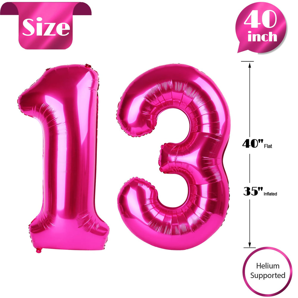 IWERP giant 13-balloon hot pink foil for a striking focal point