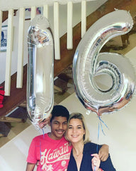 IWERP Giant Number 6 foil balloon adds a touch of glamour to milestone celebrations