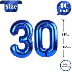 IWERP glossy metallic blue finish balloon adds elegant shimmer.