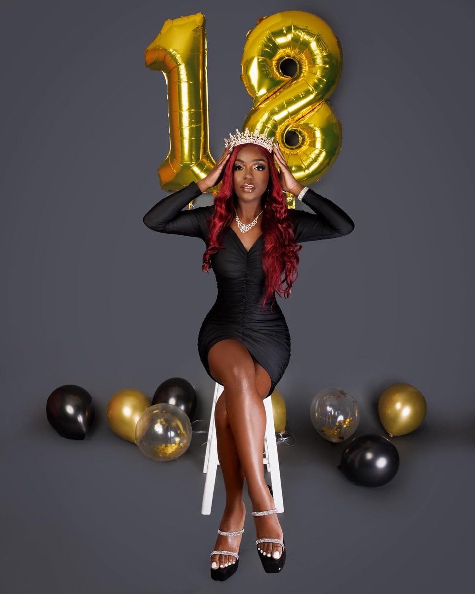 IWERP gold 18 balloon entrance decoration adds elegant guest framing