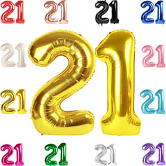 IWERP gold 21st birthday balloon 40-inch centerpiece for stunning photos.