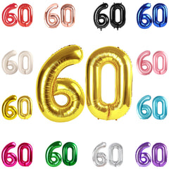 IWERP gold 60th birthday balloon 40inch for standout photo moments.