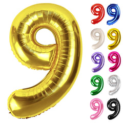 IWERP gold number 9 balloon 40-inch creates a stunning birthday photo backdrop.