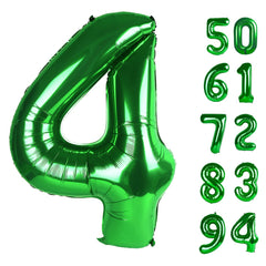 IWERP Green 4-balloon 40-inch creates a bold birthday photo backdrop.