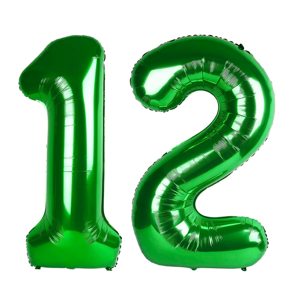 IWERP Green Number 12 balloon, 40-inch display for memorable photos.