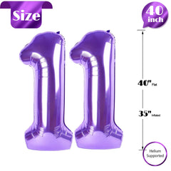 IWERP purple 11 balloon foil works with helium or air
