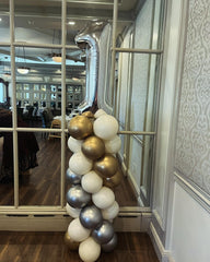 IWERP 1st birthday balloon can be helium-filled or air-filled for versatile displays.